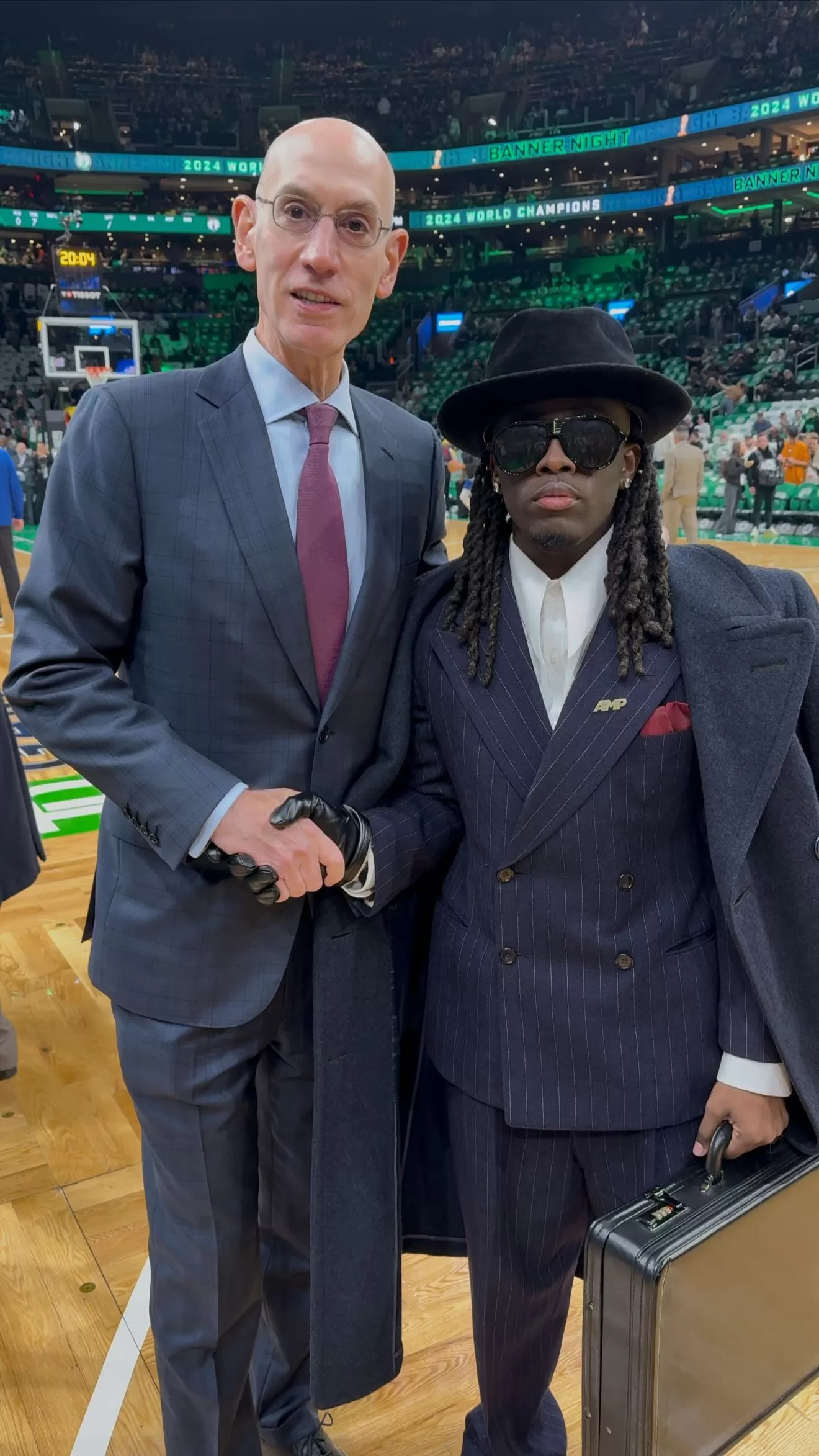 Kai Cenat Meets NBA Commissioner Adam Silver